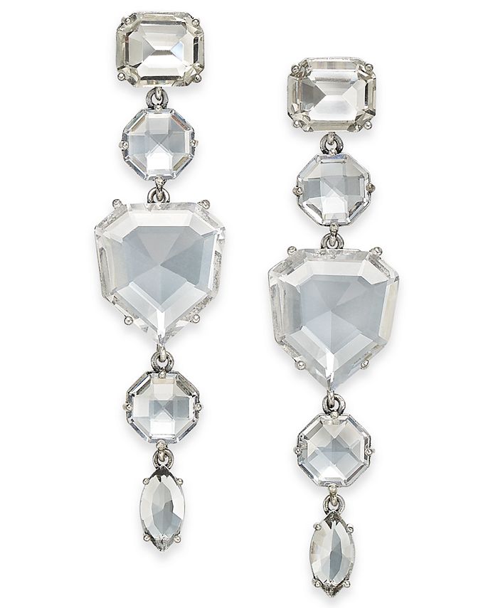 kate spade new york Silver-Tone Crystal Chandelier Earrings main image 0