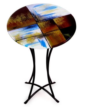 Jasmine Art Glass 20" Round Table In Multi