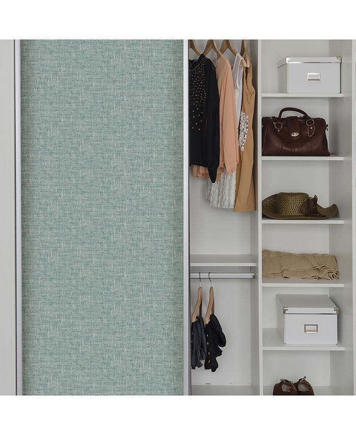 Brewster Home Fashions Aqua Poplin Texture Peel And Stick Wallpaper