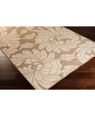 Alfresco ALF-9616 Camel 8'9" Square Area Rug, Indoor/Outdoor