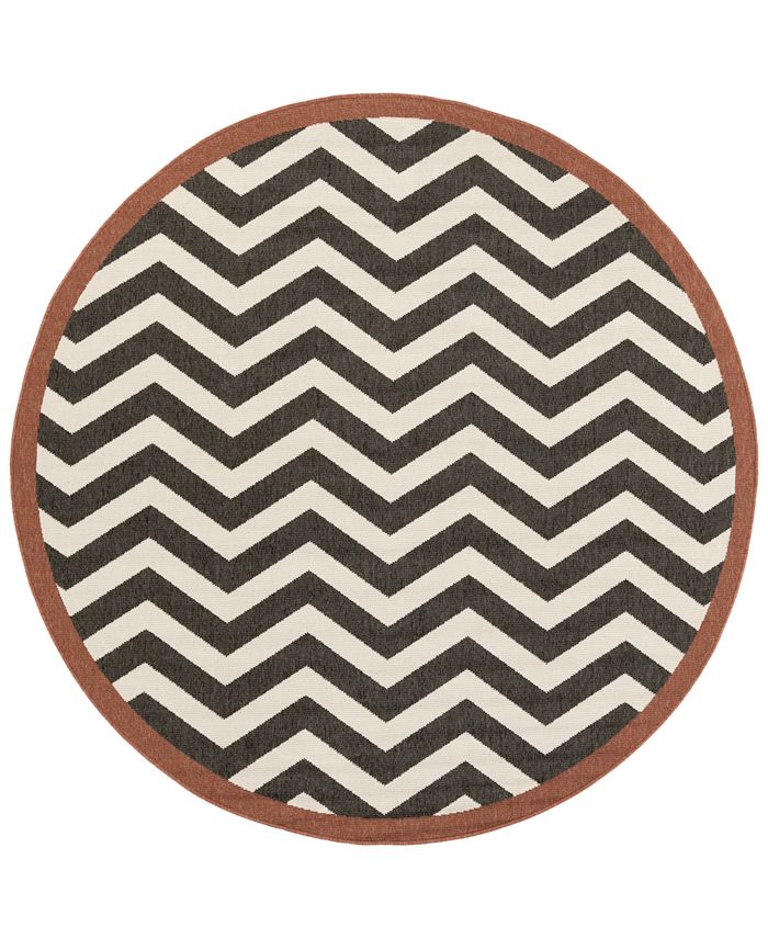 Surya - Alfresco ALF-9646 Black 8'9" Round Area Rug