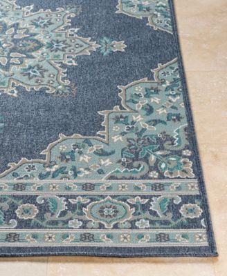 Alfresco ALF-9670 Charcoal 6' x 9' Area Rug, Indoor/Outdoor