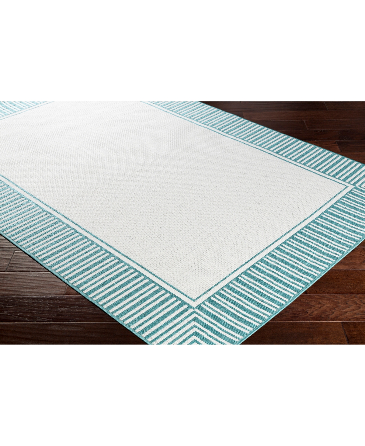Livabliss Alfresco Alf-9680 Teal 3' x 5'6" Area Rug, Indoor/Outdoor