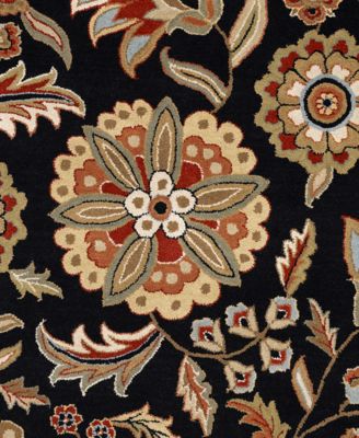 Athena ATH-5017 Black 4&#39; x 6&#39; Area Rug