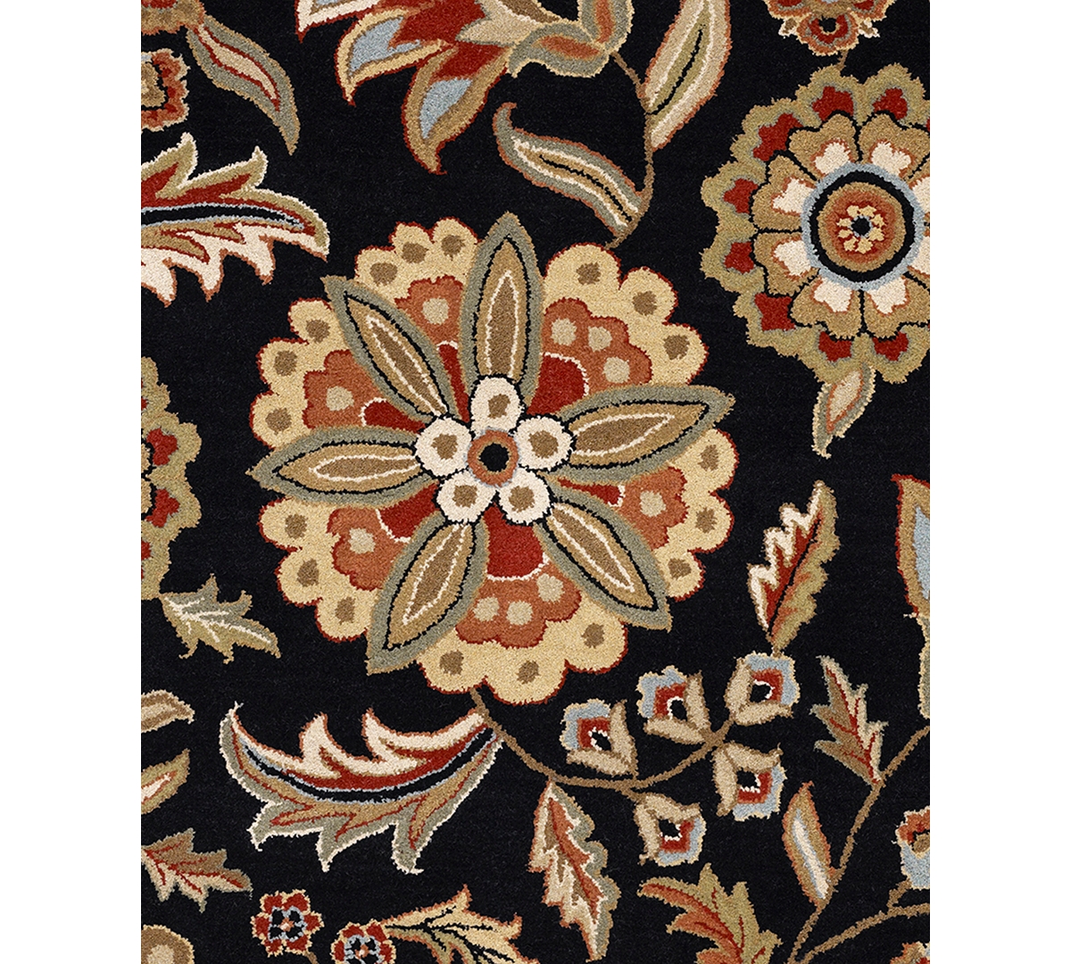 Livabliss Athena Ath-5017Round Area Rug - Black
