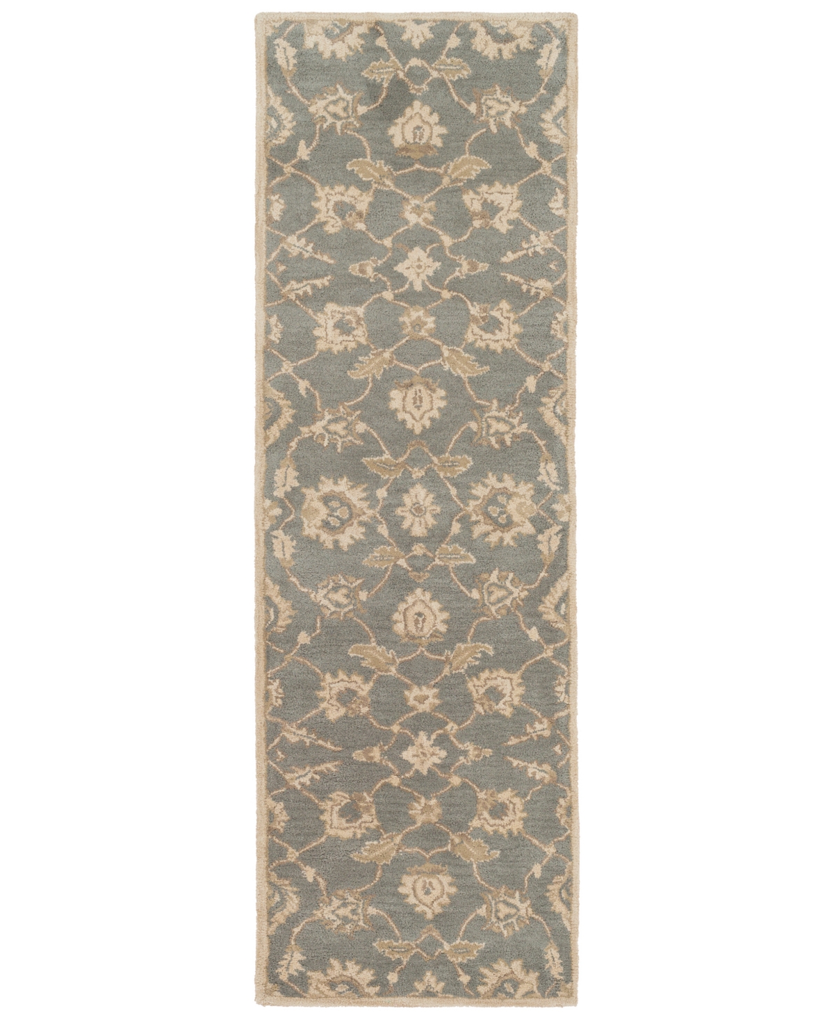 Surya Caesar Cae-1156 Medium Gray 3' x 12' Runner Area Rug - Medium Gray