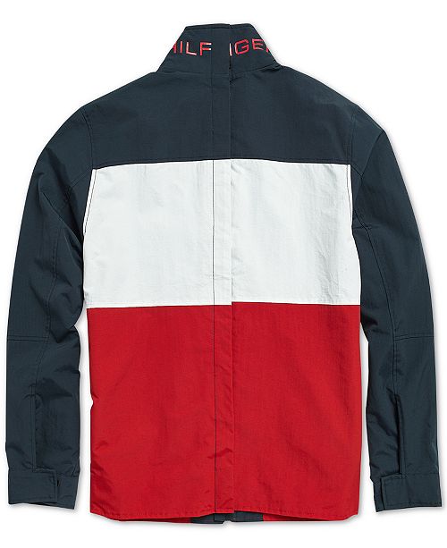 Tommy Hilfiger Men&#39;s Seated Fit Flag Regatta Jacket with Magnetic Zipper & Reviews - Coats ...