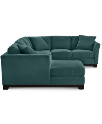 Elliot II 138" Fabric 3-Piece Chaise Sleeper Sectional