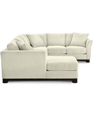 Elliot II 138" Fabric 3-Piece Chaise Sleeper Sectional