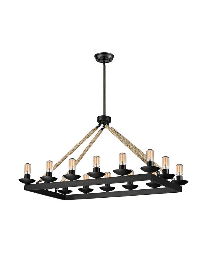 ELK Lighting Pearce Collection 14 light chandelier in Matte Black Macy's
