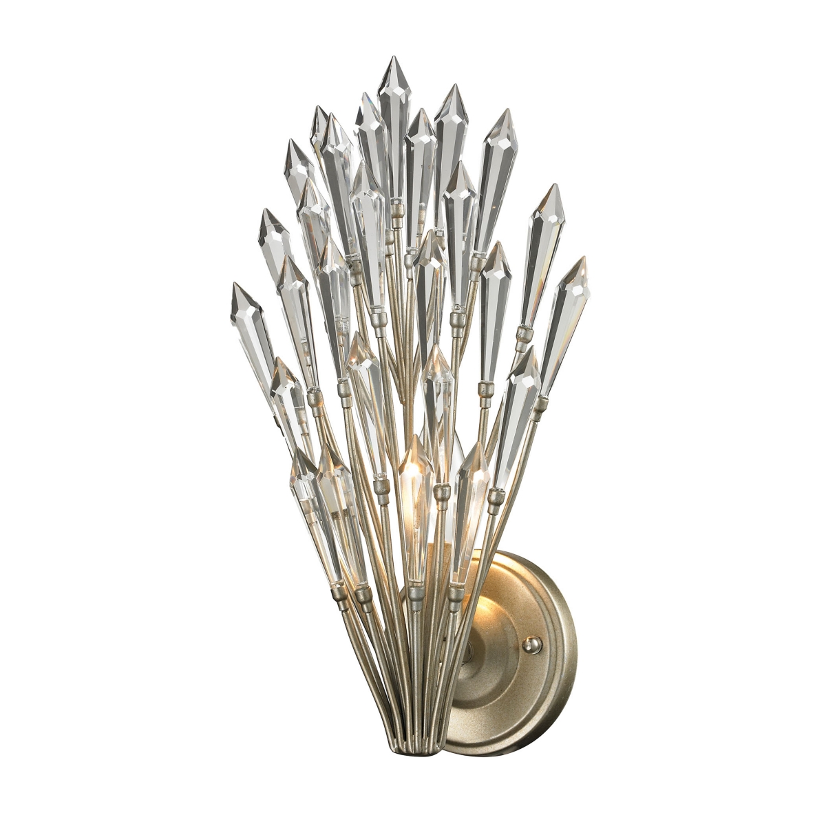 Viva Collection 1 light sconce in Aged Silver