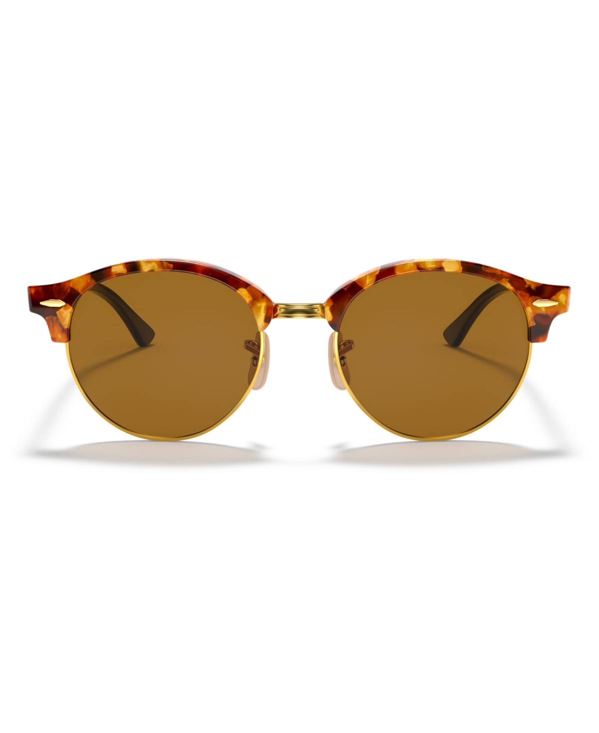 Shop Ray Ban Sunglasses, Rb4246 Clubround In Brown,brown