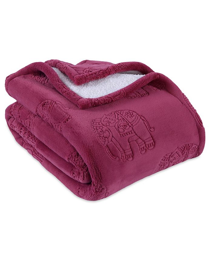 Berkshire Blanket & Home Co.® Elephant Sherpa Throw Macy's