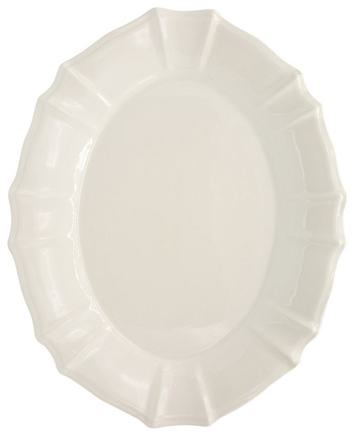 Euro Ceramica - CHLOE OVAL PLATTER IN WHITE