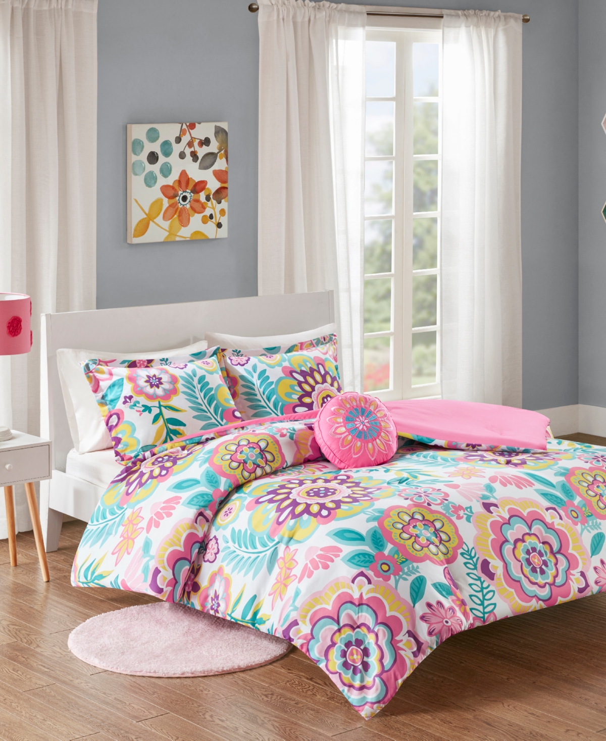 Intelligent Design Camille Floral 4-Pc. Comforter Set, Full/Queen
