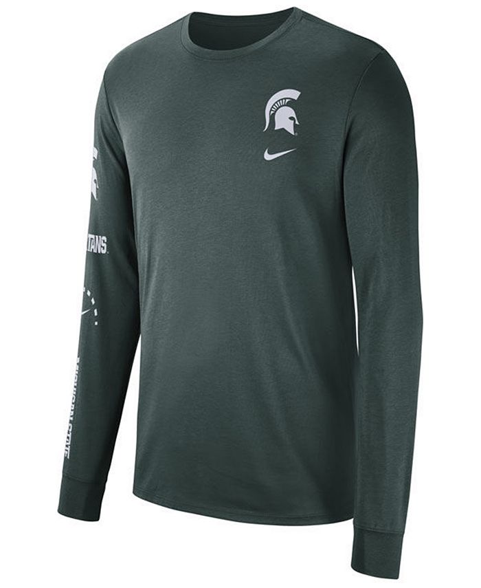 Nike Men's Michigan State Spartans Long Sleeve Basketball T-Shirt - Macy's