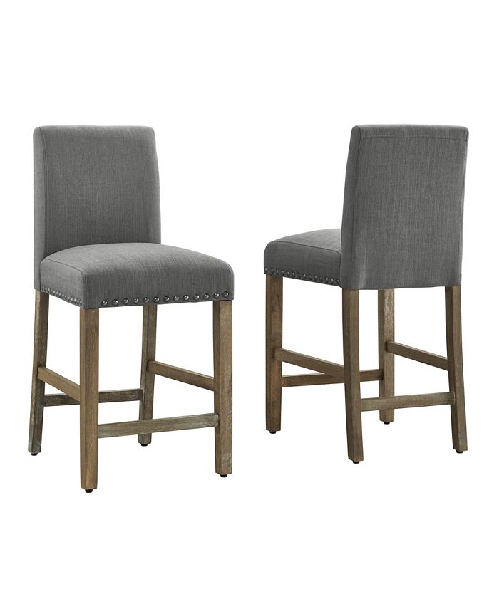 Dwell Home Inc. Madrid Nail Head Counter Stool, 2 Pack Macy's