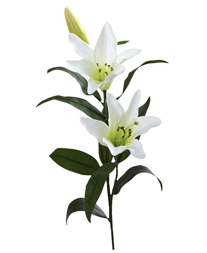 Nearly Natural - 26.5" Lily Artificial Flower, Set of 12