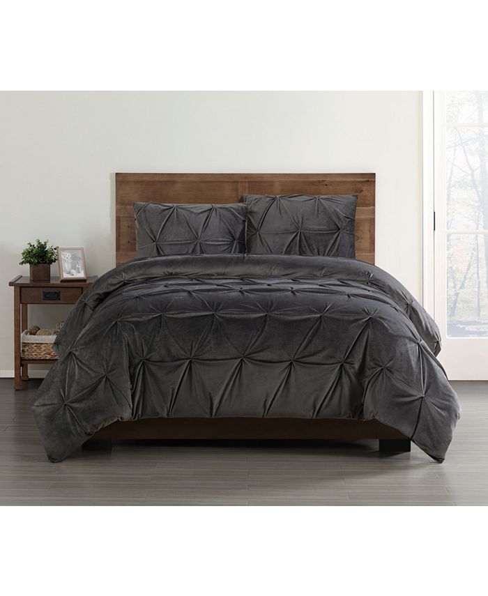 Truly Soft Everyday Pleated Velvet Comforter Sets And Reviews