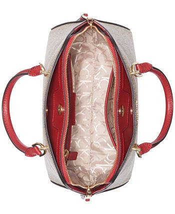 Calvin klein susan signature satchel top