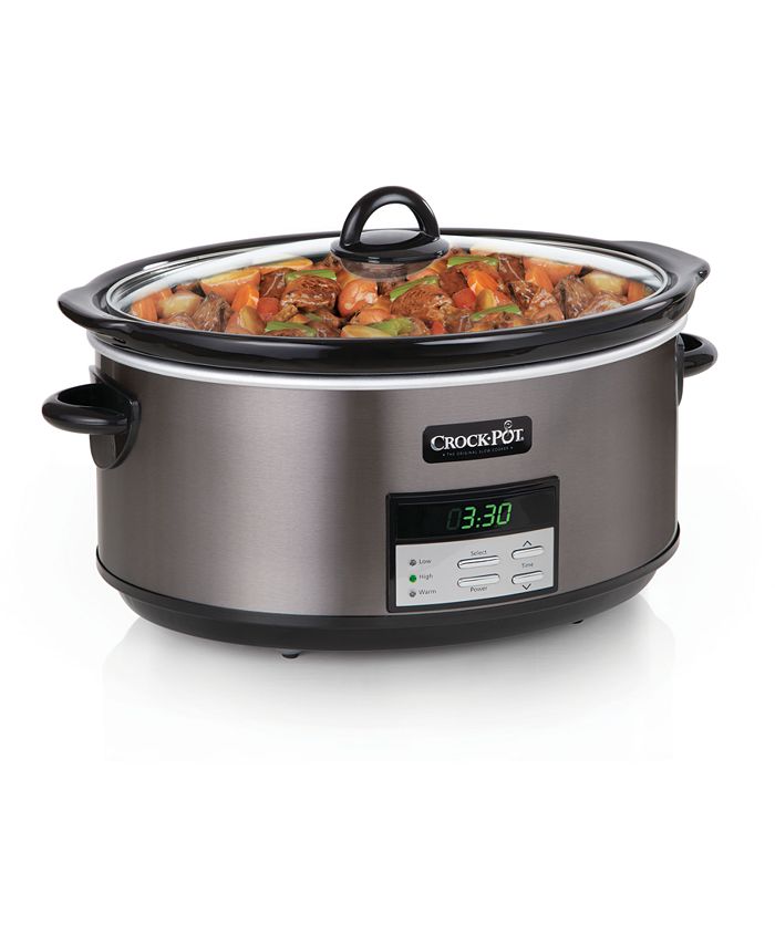 CrockPot Stainless Collection 8Qt. Programmable Slow Cooker Macy's