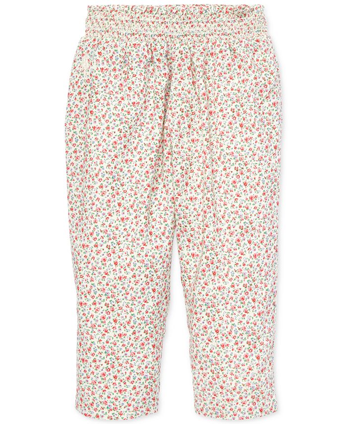 Polo Ralph Lauren Baby Girls Floral-Print Pants - Macy's