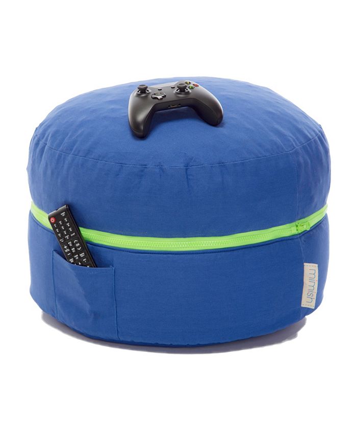 Mimish Cotton Exposed Zipper Pouf Ottoman with Storage Macy's