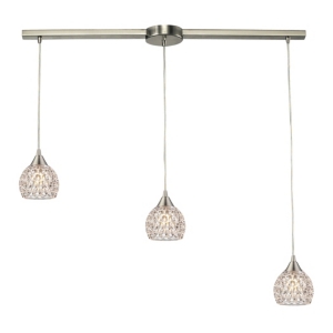 Kersey Collection 3 light pendant in Satin Nickel