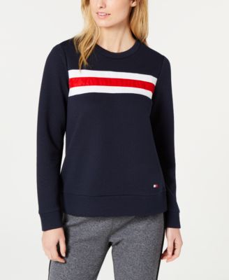 Tommy Hilfiger Women's Sport Colorblocked Cropped Top Pink Size XX-Large