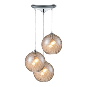 Watersphere 3-Light Pendant in Polished Chrome