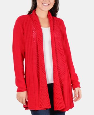 Multi-Textured Shawl Collar Cardigan