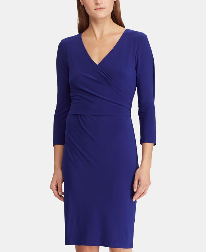 Lauren Ralph Lauren Surplice Jersey Dress - Macy's