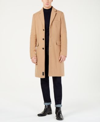 calvin klein men's wool coat