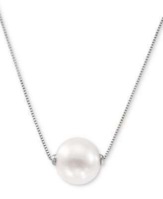 Honora - Cultured Freshwater Pearl (8-1/2mm) 18" Pendant Necklace (Also in Pink Cultured Freshwater Pearl)