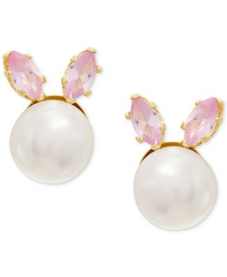 bunny earrings gold