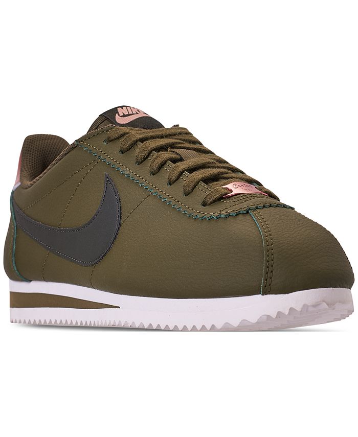 Women's Classic Cortez Leather Metallic Sneakers from Finish Macy's
