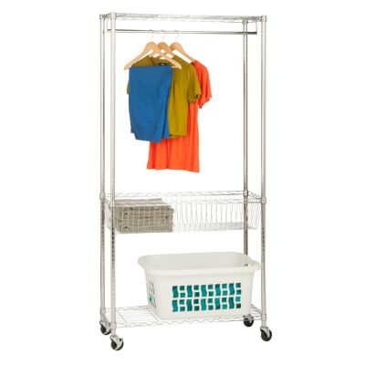 Honey Can Do - Rolling Laundry Station with Shelves