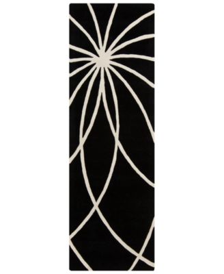 Livabliss - Forum FM-7072 Black 2'6" x 8' Runner Area Rug