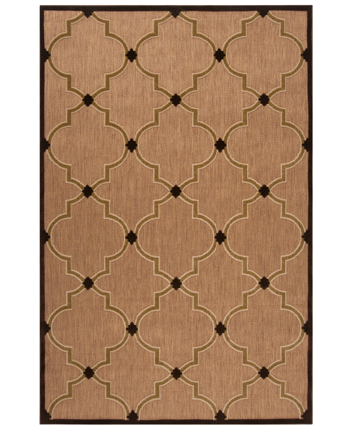 Closeout! Surya Portera Prt-1048 Dark Brown 4'7in x 6'7in Area Rug, Indoor/Outdoor - Dark Brown
