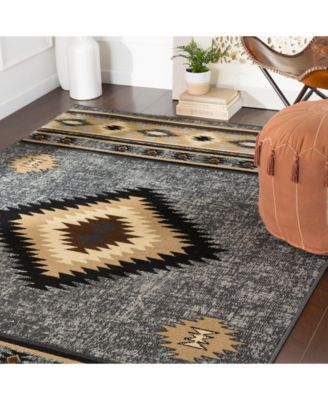 Rugs Paramount PAR-1094 Charcoal 2'2" x 7'6" Runner Area Rug