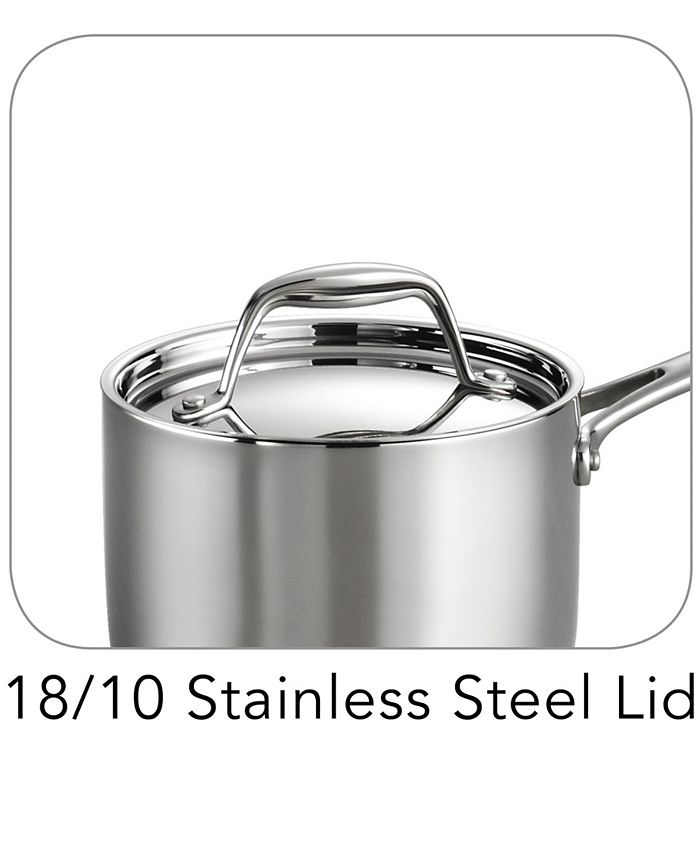 1.5 Qt Tri-Ply Clad Stainless Steel Covered Sauce Pan - Tramontina US