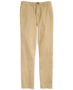 image of Tommy Hilfiger Adaptive Men-s Custom Fit Chino Pants with Magnetic Zipper