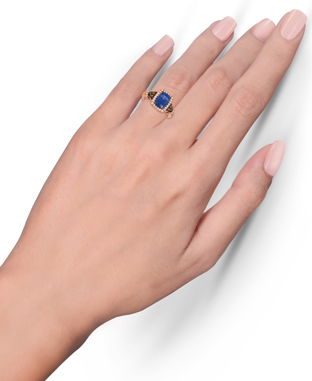 Le Vian Blueberry(2 ct. t.w.), Nude Diamonds (1/3 ct. t.w.) & Chocolate Diamonds (1/8 ct. t.w.) Ring Set in 14k Rose Gold - Tanzanite