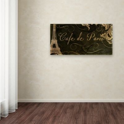 Color Bakery 'Cafe De Paris' Canvas Art, 10" x 19"