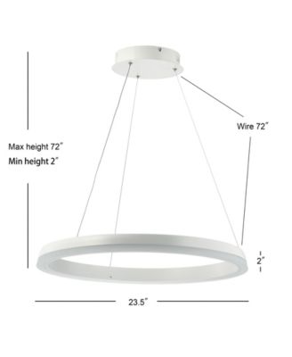 Baxter Integrated Led Metal Hoop Pendant