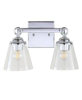 Marion 2-Light Hurricane Metal, Glass Vanity Light