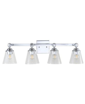 Marion 4-Light Hurricane Metal, Glass Vanity Light