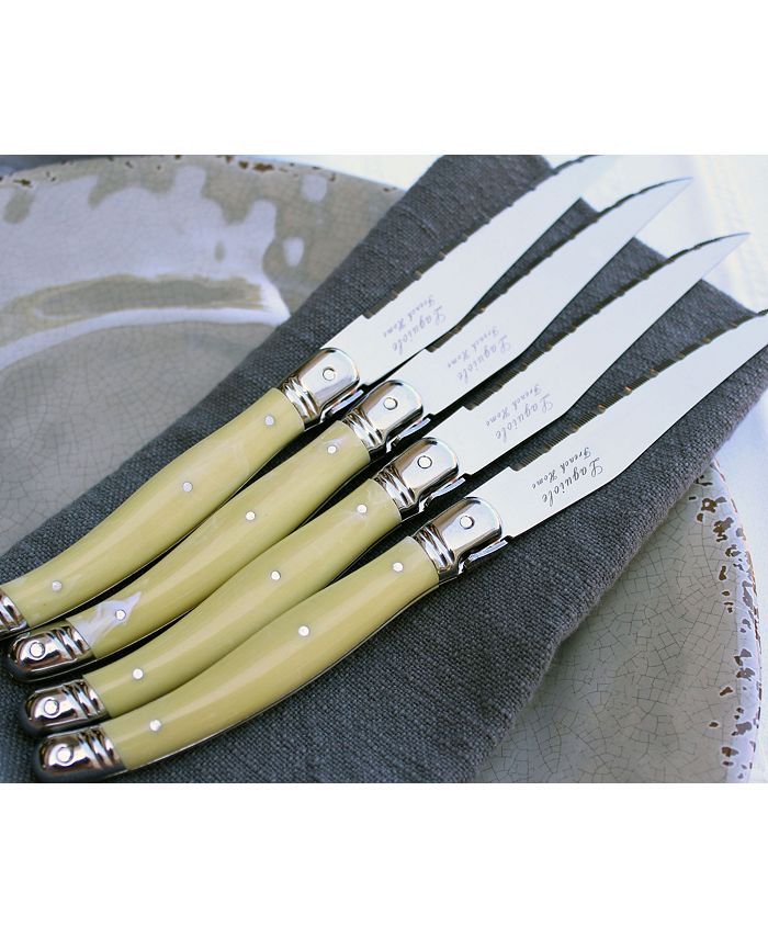 French Home Laguiole Faux Yellow Ivory Steak Knives, Set of 4 & Reviews
