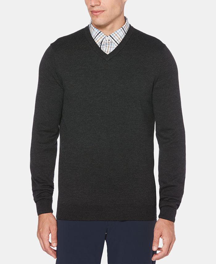 Perry Ellis Men's V-Neck Long-Sleeve Sweater - Macy's