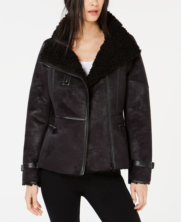 Calvin Klein Women's Shearling Jacket - Macy's